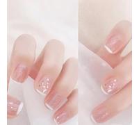 XHBYW Talla única, 24 piezas de arte de uñas en varios estilos, uñas postizas, uñas postizas de cubierta completa para mujeres y niñas, decoración diaria