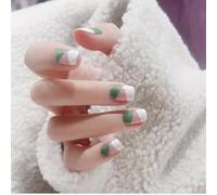 XHBYW Talla única, 24 piezas de arte de uñas en varios estilos, uñas postizas, uñas postizas de cubierta completa para mujeres y niñas, decoración diaria