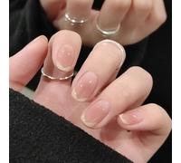 XHBYW Un Tamaño 24 Piezas Uñas Postizas con Brillo De Mariposa De Diamante Presione En Las Uñas Uñas Postizas De Cubierta Completa para Mujeres Y Niñas Decoración Diaria