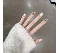 XHBYW Un Tamaño 24 Piezas Uñas Postizas con Brillo De Mariposa De Diamante Presione En Las Uñas Uñas Postizas De Cubierta Completa para Mujeres Y Niñas Decoración Diaria