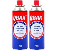 XHC BRICO - Cartuchos de 227gr - Cartucho de GAS BUTANO PORTATIL 277G - QBAK - Packs de Botellas para Camping Gas Portatil u Hornillo Camping Portátil, Cocinal, Infernillo, Fogareiro (2 Botellas)
