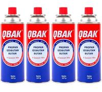 XHC BRICO - Cartuchos de 227gr - Cartucho de GAS BUTANO PORTATIL 277G - QBAK - Packs de Botellas para Camping Gas Portatil u Hornillo Camping Portátil, Cocinal, Infernillo, Fogareiro (4 Botellas)