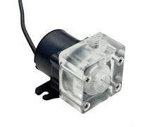 XHC4 Bomba de refrigeración por agua, 12 V, 300 L/h, silenciosa para mini bomba de agua para refrigeración por agua de PC, conexión G1/4 para tubo duro y manguera, compacta, altura de extracción de 2