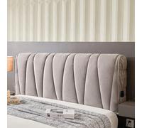 XHDZSW Copri Testiera Letto Elastica, All-Inclusive Copertura Antipolvere per Testiera, Fodera Copritesta Lavabile per Letto Matrimoniale Singolo (Gris,1.2m)