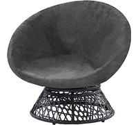 XHDZSW Funda para Silla, Redonda elástica extraíble Funda Protectora para el Asiento de la Silla, platillo sillón Protector de Muebles para Sala de Estar (Gris,M:29-37in)