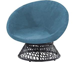 XHDZSW Funda para Silla, Redonda elástica extraíble Funda Protectora para el Asiento de la Silla, platillo sillón Protector de Muebles para Sala de Estar (Azul EléCtrico,M:29-37in)