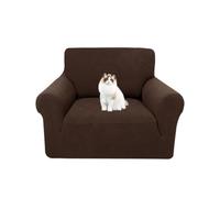XHDZSW Funda Sofá Elástica Ajustable 3 Plazas 173-229cm con Almohadillas Antideslizantes, Protector Antimanchas Lavable Perros Gatos, Jacquard Poliéster (Marrone Scuro,1 Places)