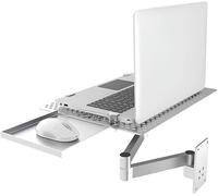 XHEILZOP Soporte para Computadora Portátil Montada En La Pared, Soporte De Brazo De Brazo De Teclado Ajustable Multifuncional, Montaje De Pared Plegable con Bandeja De Mous
