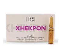 Xhekpon Flash ampollas revitalizantes con colágeno hidrolizado - 5 x 2,5 ml | Ampollas revitalizantes con colágeno hidrolizado y aloe vera para rostro, cuello y escote - sensación tensora inmediata