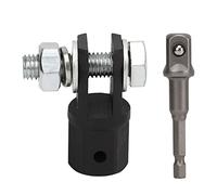 XHIKOWAT Adaptador de Gato de Tijera para Coche, Accesorio de Taladro para Enchufes de Acero Al Cromo Vanadio Fuerte para Gatos de Doble Orificio de Anillo,Herramientas neumáticas