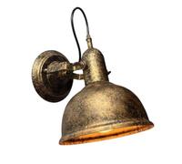 XHJL Apliques de pared para interiores y exteriores iluminación retro de pared exterior base E27 luces creativas de hierro y metal para exteriores, para porche, puerta de entrada (Bronce)