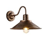 XHJL Apliques de pared vintage de hierro y metal para exterior e interior Iluminación de exterior resistente al agua ideal para porche, puerta de casa, garaje, dormitorio, sala de estar (Bronce)