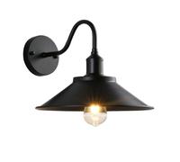 XHJL Apliques de pared vintage de hierro y metal para exterior e interior Iluminación de exterior resistente al agua ideal para porche, puerta de casa, garaje, dormitorio, sala de estar (Negro)