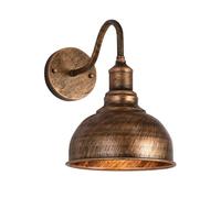 XHJL Apliques de pared vintage de hierro y metal para interior y exterior Lámparas de pared para exterior Iluminación impermeable IP55 para puertas de casas, garajes, dormitorios (Bronce)