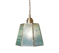 XHJL Lámparas colgantes vintage con pantalla de cristal iluminación nórdica para isla de cocina altura ajustable Iluminación colgante modernas para dormitorio, sala de estar, comedor (Azul)