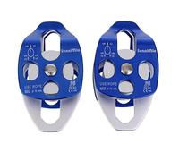 XHKJGS Polea de Doble Cuerda de Aluminio de Alta Resistencia para el Levantamiento, Azul, 15 x 8 x 5.5 cm