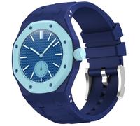 xhKJO Bandas de repuesto para Swatch Royal Pop Correas para Relojes, Correas Silicona Pulseras Reloj Bracelet Brazalete Strap Silicona Pulseras para Swatch x AP Royal Pop (azul,Crown at 3 o'clock)