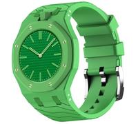 xhKJO Bandas para Swatch Royal Pop Correas para Relojes, Correas Silicona Pulseras Reloj Bracelet Brazalete Strap Silicona Bandas de repuesto para Swatch x AP Royal Pop (verde,Crown at 12 o'clock)