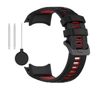 xhKJO Correas para Relojes para Garmin Instinct 3 Solar 45mm, Bandas Silicona Pulseras Reloj Bracelet Brazalete Bracelet Strap Pulseras de Repuesto para Garmin Instinct 3 Amoled 45mm (rojo negro)