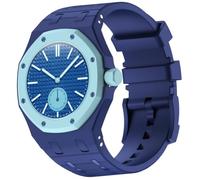 xhKJO Correas para Relojes para Swatch Royal Pop Bandas, Correas Silicona Pulseras Reloj Bracelet Brazalete Strap Silicona Bandas de repuesto para Swatch x AP Royal Pop (azul,Crown at 3 o'clock)