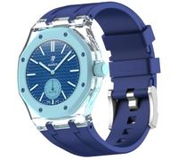 xhKJO Correas para Relojes para Swatch Royal Pop Pulseras, Bandas Correas Silicona Bracelet Brazalete Strap Silicona Pulseras de Repuesto para Swatch x AP Royal Pop (azul, crown at 3 o’clock)