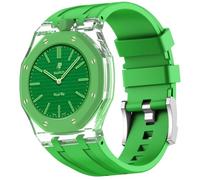 xhKJO Correas para Relojes para Swatch Royal Pop Pulseras, Bandas Correas Silicona Bracelet Brazalete Strap Silicona Pulseras de Repuesto para Swatch x AP Royal Pop (verde, crown at 3 o’clock)