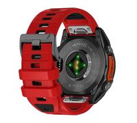 xhKJO Pulseras de Repuesto para Suunto Run, Bandas Cierre abatible Silicona Correas para Relojes Bracelet Brazalete Strap para Suunto Race/Race S/Ocean / 9 Peak / 9 Peak Pro (negro rojo)