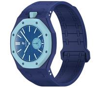 xhKJO Pulseras de Repuesto para Swatch Royal Pop Correas para Relojes, Bandas Correas Silicona Reloj Bracelet Brazalete Strap Silicona Pulseras para Swatch x AP Royal Pop (azul, crown at 12 o’clock)