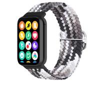 xhKJO Pulseras de Repuesto para Xiaomi Redmi Watch 4 /Xiaomi Mi Band 8 Pro Strap, Bandas Correas Reloj Nylon Braided Stretch Solo Loop Brazalete para Xiaomi Mi Band 8 Pro/Redmi Watch 4 (negro blanco)