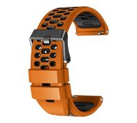 xhKJO Pulseras para Coros Apex 4 46mm Correas para Relojes, Bandas Correas Silicona Reloj Bracelet Brazalete Strap Silicona Pulseras de Repuesto para Coros Nomad Watch Accesorios (naranja negro)