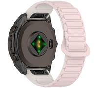 xhKJO Pulseras para Garmin Fenix 8 51mm /Garmin Enduro 3 /D2 Mach 1 Pro 51mm Strap,Silicona Cierre Abatible Bracciale Correa Brazalete para Garmin Tactix 7 /Fenix 7X Pro/Epix Pro 51mm (beige rosa)