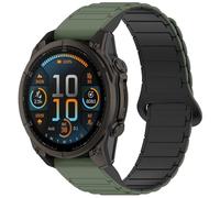 xhKJO Pulseras para Garmin Fenix 8 51mm /Garmin Enduro 3 /D2 Mach 1 Pro 51mm Strap,Silicona Cierre Abatible Bracciale Correa Brazalete para Garmin Tactix 7 /Fenix 7X Pro/Epix Pro 51mm (verde oscuro)
