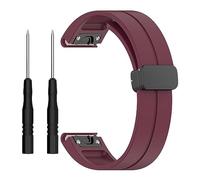 xhKJO Pulseras para Garmin Fenix 8 51mm /Garmin Enduro 3 /Garmin D2 Mach 1 Pro 51mm,Pulseras de Repuesto,Silicona Bracelet Brazalete Strap para Garmin Tactix 7 / Fenix 7X Pro/Epix Pro 51mm (vino)
