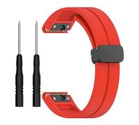 xhKJO Pulseras para Garmin Fenix 8 51mm /Garmin Enduro 3 /Garmin D2 Mach 1 Pro 51mm,Pulseras de Repuesto,Silicona Bracelet Brazalete Strap para Garmin Tactix 7 / Fenix 7X Pro/Epix Pro 51mm (rojo)
