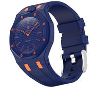 xhKJO Pulseras para Swatch Royal Pop Correas para Relojes, Bandas Correas Silicona Reloj Bracelet Brazalete Strap Silicona Pulseras de Repuesto para Swatch x AP Royal Pop (azul, crown at 3 o’clock)