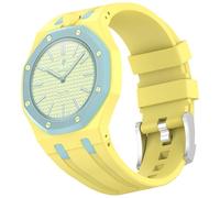 xhKJO Pulseras para Swatch Royal Pop Correas para Relojes, Bandas Correas Silicona Reloj Bracelet Brazalete Strap Silicona Pulseras de Repuesto para Swatch x AP Royal Pop (yellow, crown at 12 o’clock)