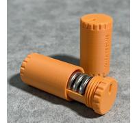 XHM Awesome CR2032 - Soporte de batería 2 unidades, 6 colores opcionales, funda biodegradable ecológica con capacidad para 6 baterías, cierre a presión resistente al agua para viajes y uso diario