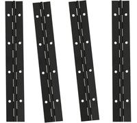 XHMAXE Paquete de 4 bisagras de piano de 8 pulgadas para gabinete, bisagras plegables continuas de acero inoxidable negro para puertas, armarios, ventanas