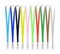 XHNFCU 20 Piezas de Cordones de Colores con Clip de Metal Giratorio para Cuello, Cordón de Oficina para Tarjetas de Identificación, Llaves, Silbatos, Porta Insignias (10 Colores)