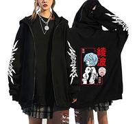 xhomeshop Anime EVA Sudadera Rei Ayanami Rei Pullover EVA Angel Cosplay Evangelion Cardigan con Cremallera