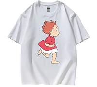 xhomeshop Anime Ponyo Camisetas Ponyo on The Cliff Mangas Cortas Pullover Ponyo Sousuke Camisetas de Verano Ropa Linda para los Fans de Ponyo