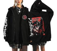 xhomeshop Black Clover Cosplay Sudadera Emblema Toro Negro Cremallera Sudadera con Capucha Casual Streetwear Asta Sudadera con Capucha para Hombres Mujeres