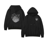 xhomeshop Japón Anime Detective Conan Sudadera con Capucha Conan Patrón Conjunto Conan Edogawa Ropa Acolchada con Capucha Conan Edogawa Conjunto Conan Top