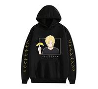 xhomeshop Sudadera con Capucha Banana Fish Hombres y Mujeres de Manga Larga Tops Anime Print Casual Sports Pullover Sweatshirt Ash Lynx Cosplay Costumes