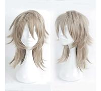 XHSDOZD Peluca Cosplay Anime，Peluca A3 Kazunari Miyoshi，Short Brown Peluca Cosplay,con Red de Peluca Gratis,Halloween Hair,para Cosplay de Fiesta diari