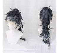 XHSDOZD Peluca Cosplay Anime，Peluca IDOLiSH7 Momo，Gray Blue Gradient Peluca Cosplay,con Red de Peluca Gratis,Halloween Hair,para Cosplay de Fiesta diari(Size:Largo)