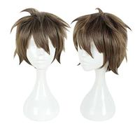 XHSDOZD Peluca Cosplay Anime，Peluca IDOLiSH7 Tsunashi Ryunosuke，Short Brown Peluca Cosplay,con Red de Peluca Gratis,Halloween Hair,para Cosplay de Fiesta diari