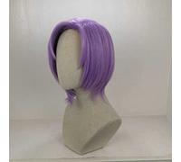 XHSDOZD Peluca Cosplay Anime,Peluca JoJo's Bizarre Adventure Melone,Purple Bob Peluca Cosplay,con Red de Peluca Gratis,Halloween Hair,para Cosplay de Fiesta diari