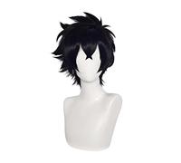 XHSDOZD Peluca Cosplay Anime,Peluca Kemono Jihen Kusaka Kabane,Black Short Peluca Cosplay,con Red de Peluca Gratis,Halloween Hair,para Cosplay de Fiesta diari