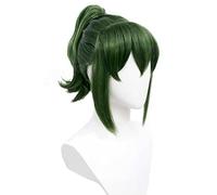 XHSDOZD Peluca Cosplay Anime,Peluca My Senpai is Annoying Igarashi Futaba,Single Ponytail Green Peluca Cosplay,con Red de Peluca Gratis,Halloween Hair,para Cosplay de Fiesta diari